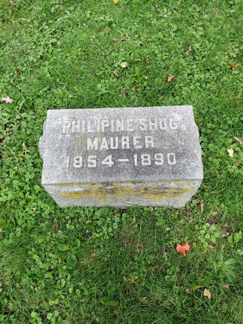 Philipine Shug Maurer's grave. Photo 2