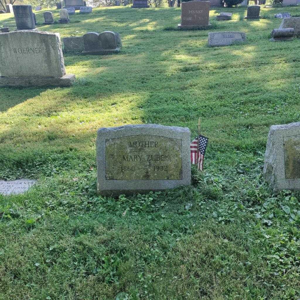 Mary Zube's grave. Photo 1