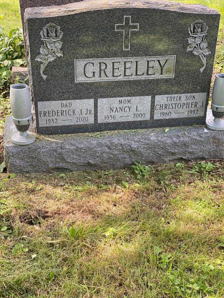 Frederick J. Greeley Junior's grave. Photo 3