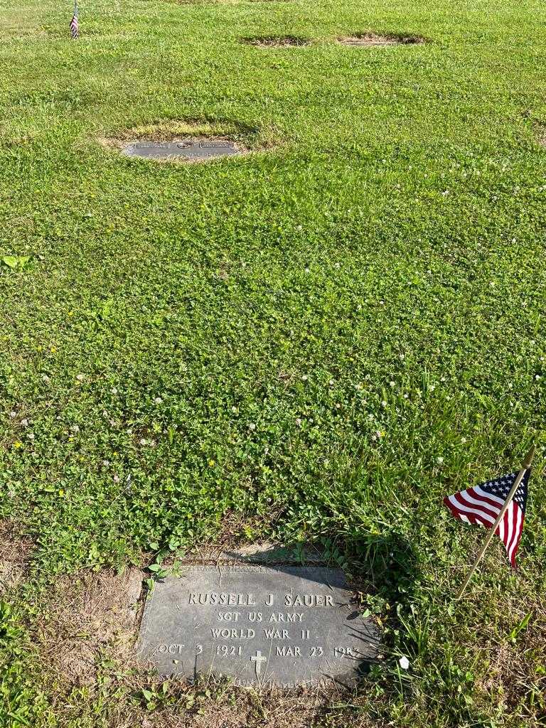 Russell J. Sauer's grave. Photo 2