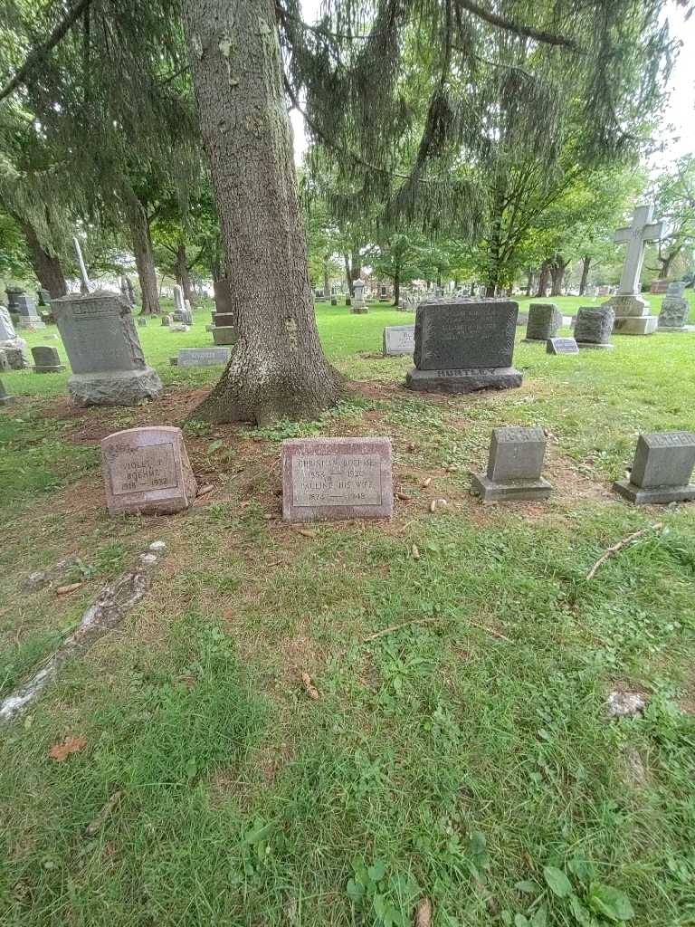 Pauline Riedel Boehme's grave. Photo 1