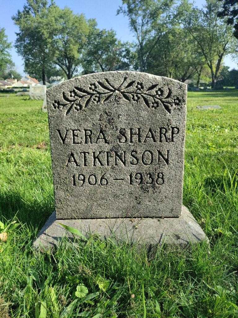 Vera Sharp Atkinson's grave. Photo 3