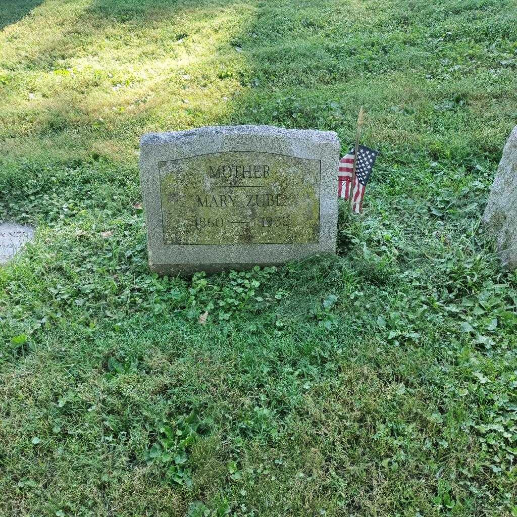 Mary Zube's grave. Photo 2