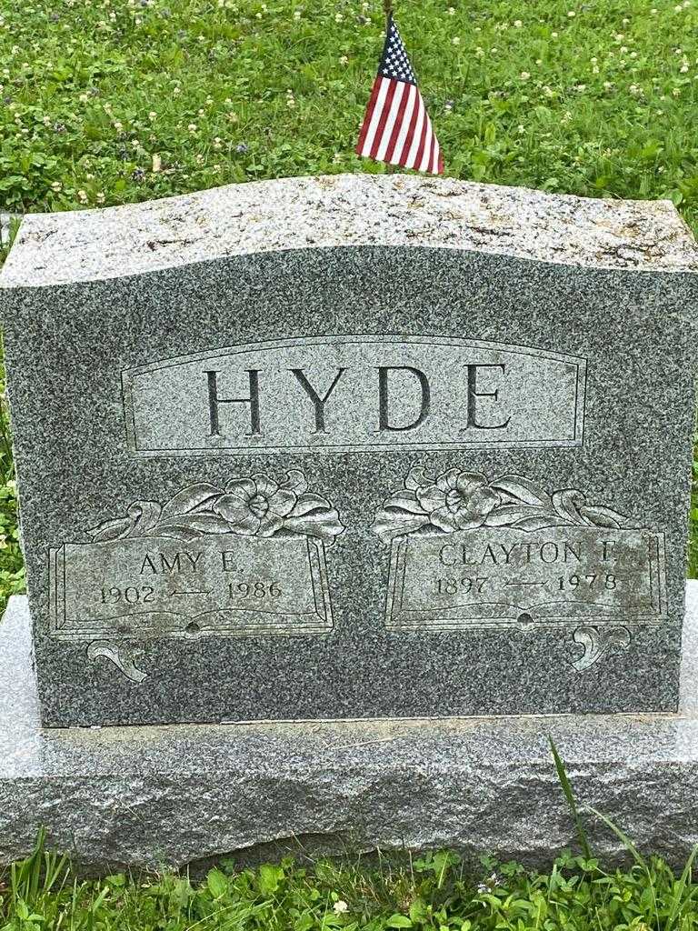 Amy E. Hyde's grave. Photo 3