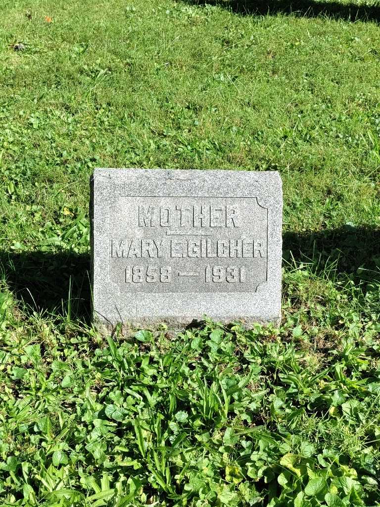 Mary E. Gilcher's grave. Photo 2