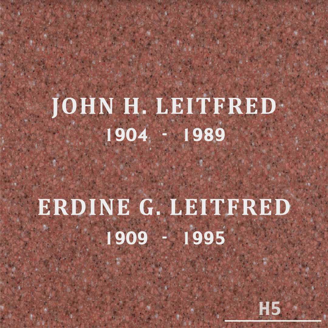 Erdine G. Leitfred's grave