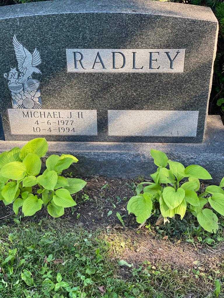 Michael J. Radley Second's grave. Photo 1