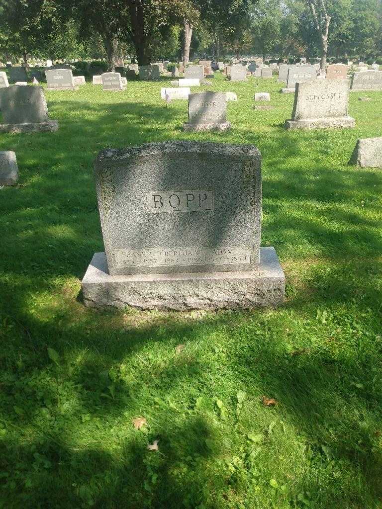 Adam L. Bopp's grave. Photo 1