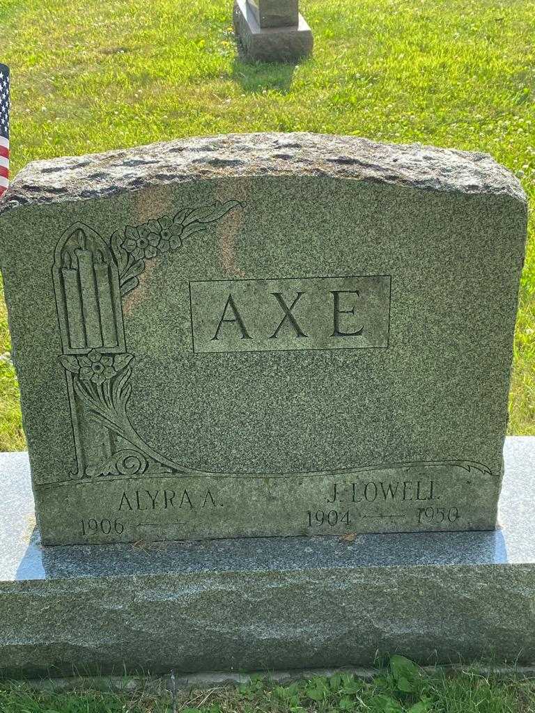 Lowell J. Axe's grave. Photo 3