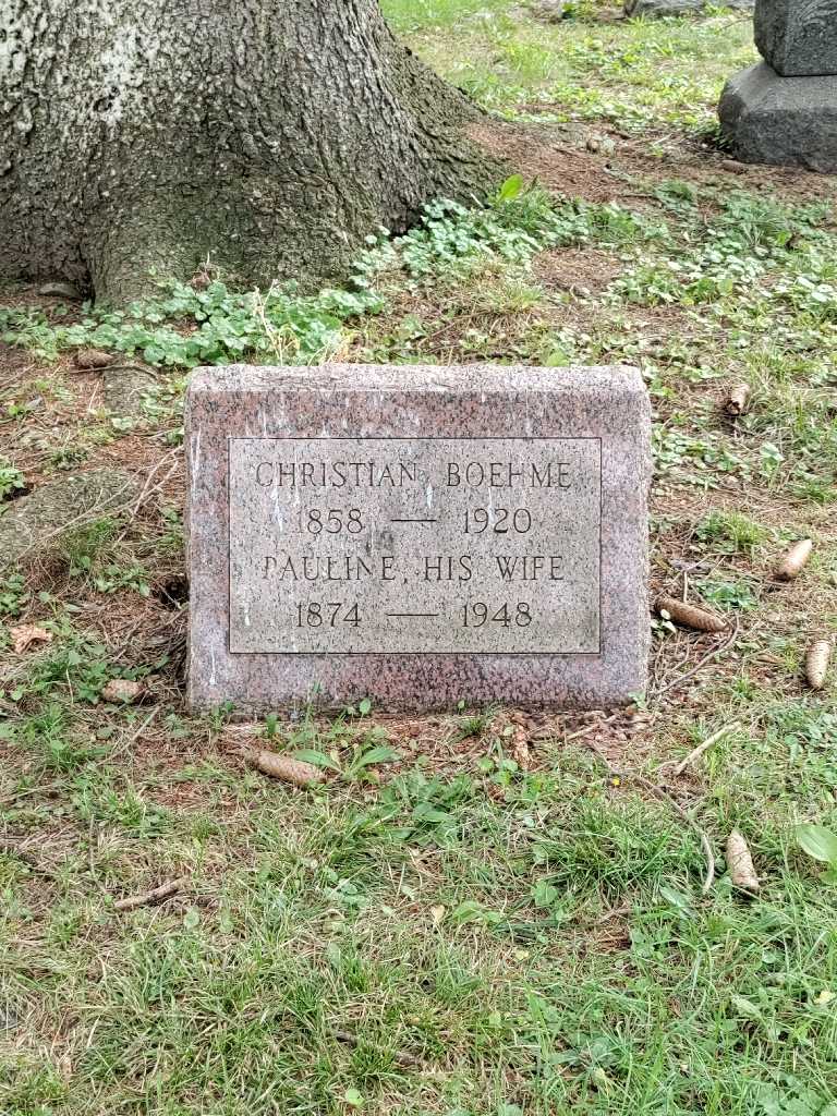 Pauline Riedel Boehme's grave. Photo 2