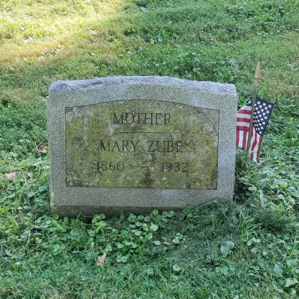 Mary Zube's grave. Photo 3