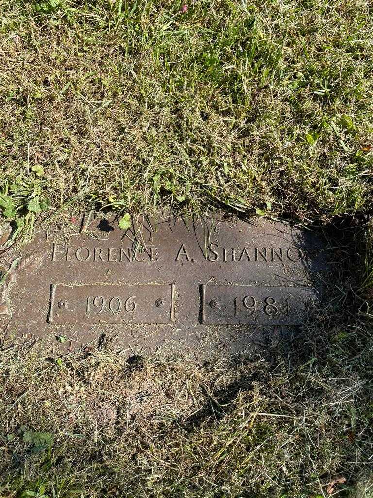 Florence A. Shannon's grave. Photo 1