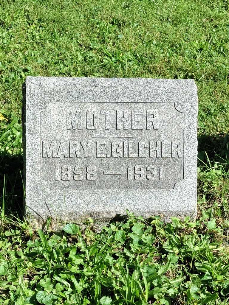 Mary E. Gilcher's grave. Photo 3