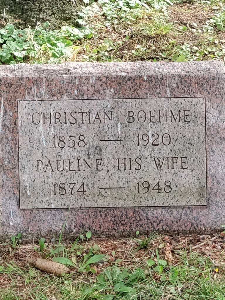 Pauline Riedel Boehme's grave. Photo 3