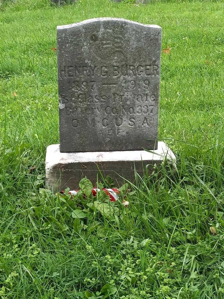 Henry G. Burger's grave. Photo 2