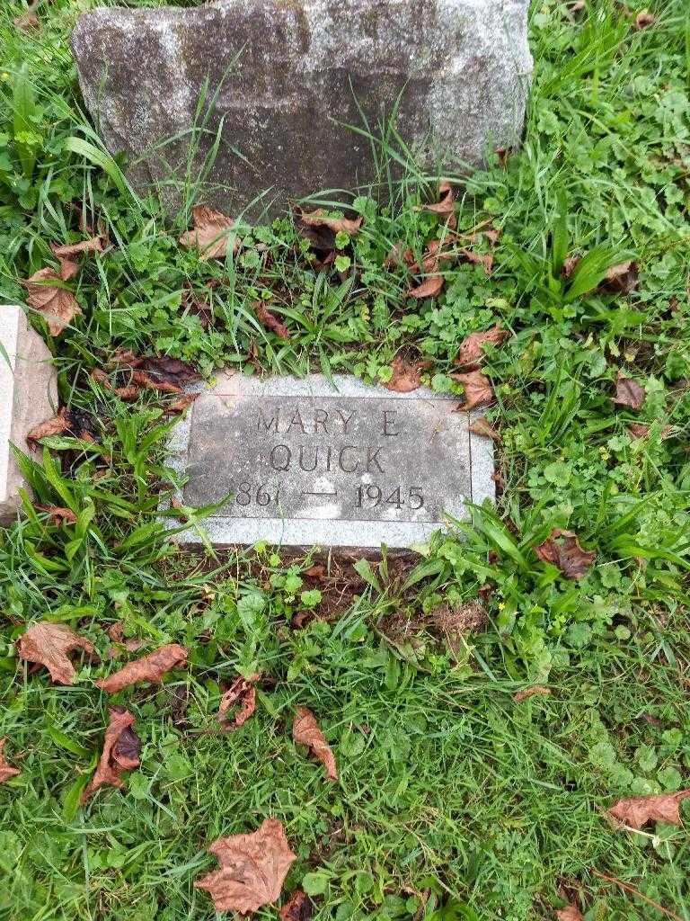 Mary Elizabeth Quick's grave. Photo 2