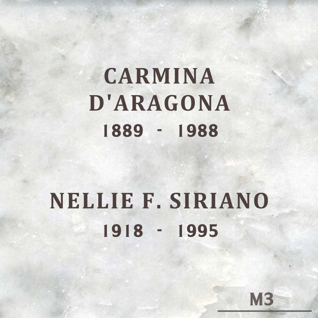 Carmina D'Aragona's grave