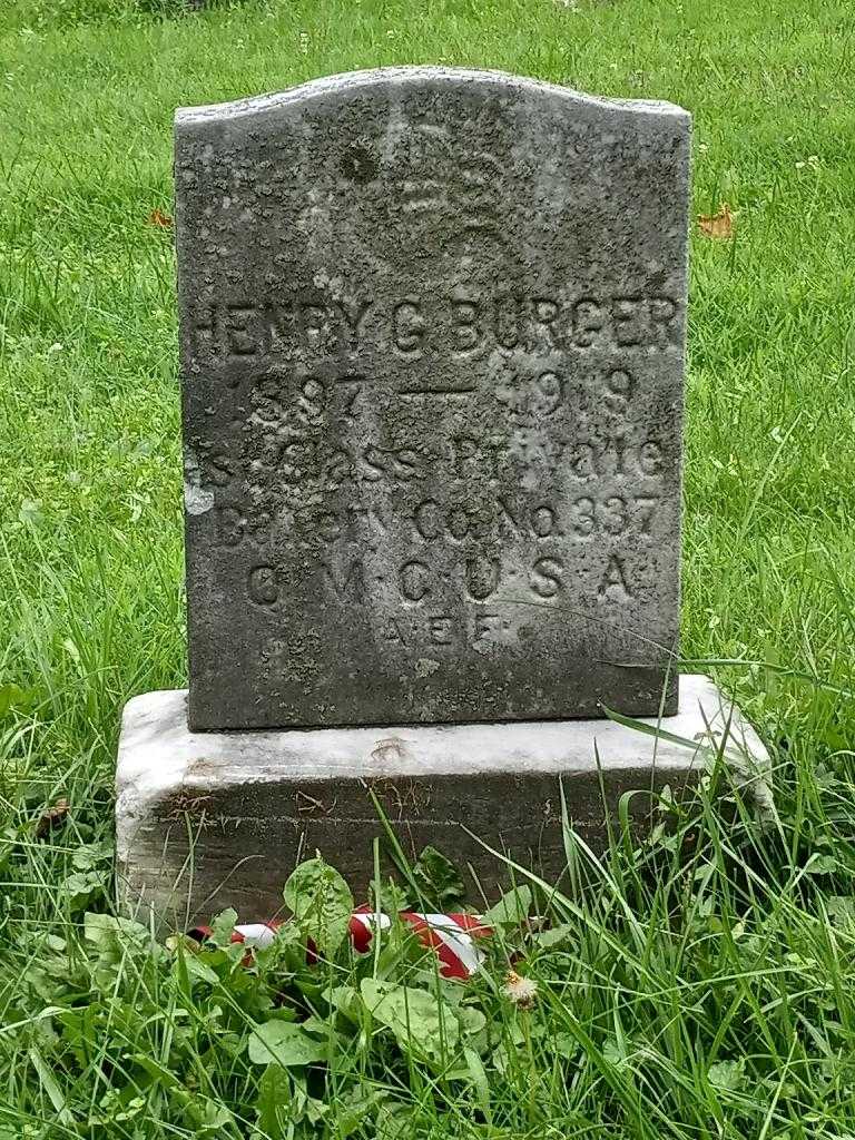 Henry G. Burger's grave. Photo 3