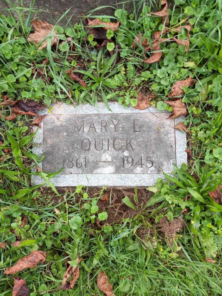 Mary Elizabeth Quick's grave. Photo 3