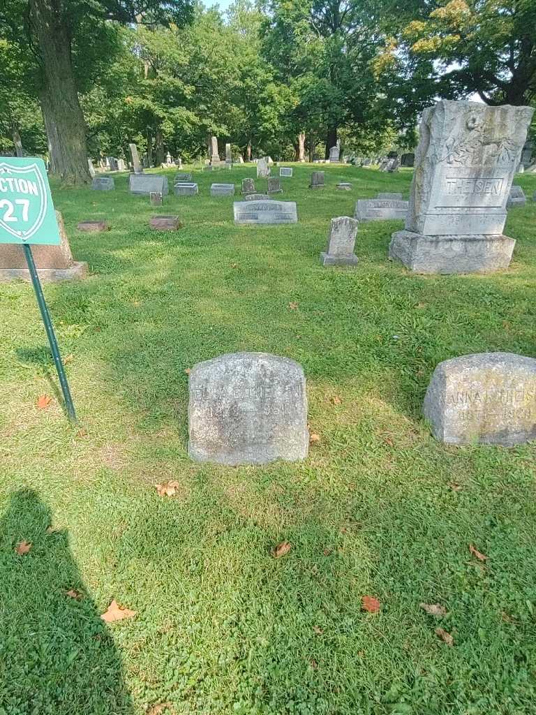 Ella E. Theisen's grave. Photo 1