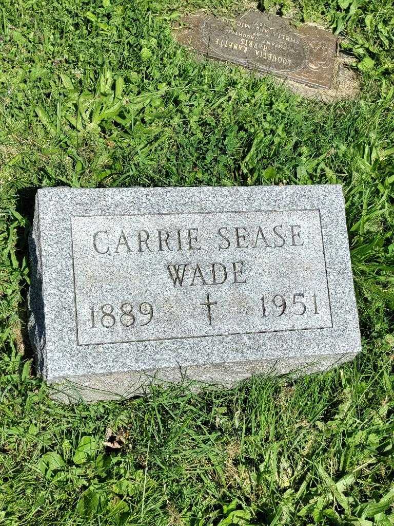 Carrie Sease Wade's grave. Photo 1