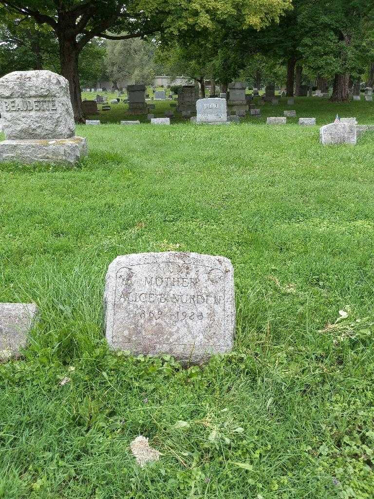 Alice B. Nurden's grave. Photo 1