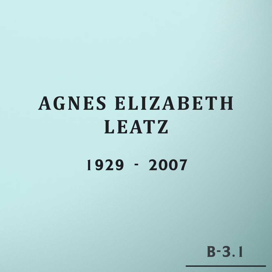 Agnes Elizabeth Leatz's grave