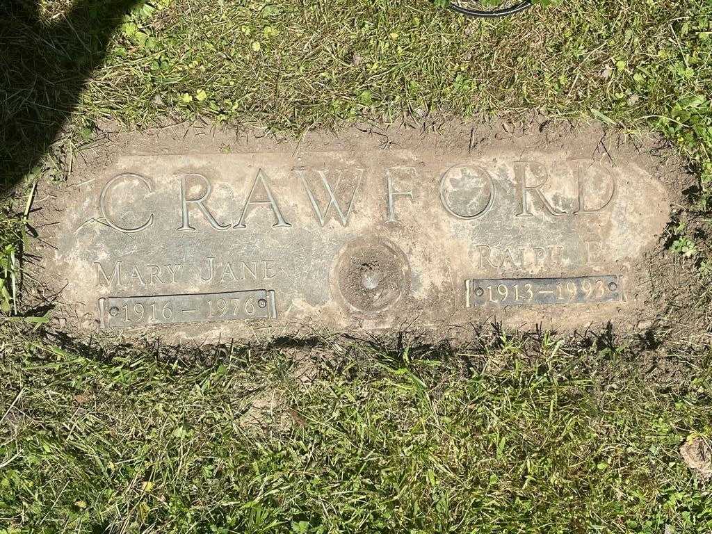 Mary Jane Crawford's grave. Photo 3