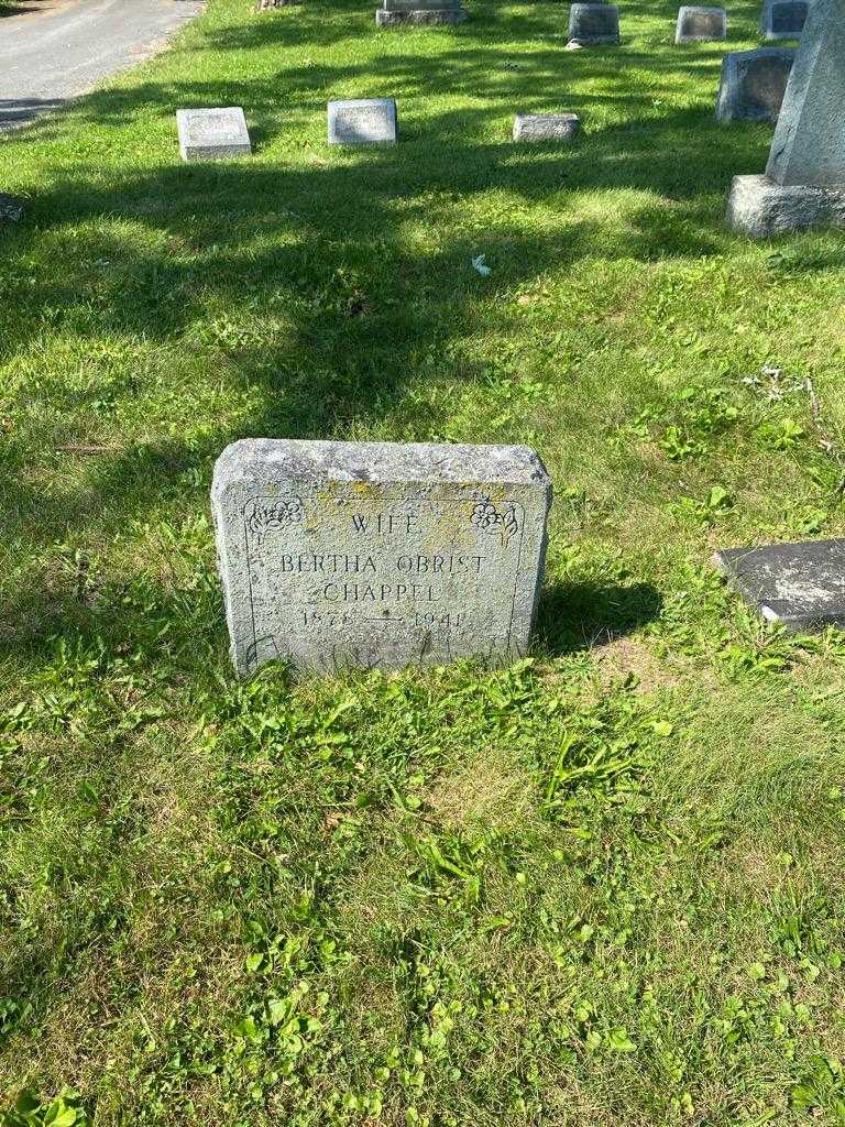 Bertha Obrist Chappel's grave. Photo 2
