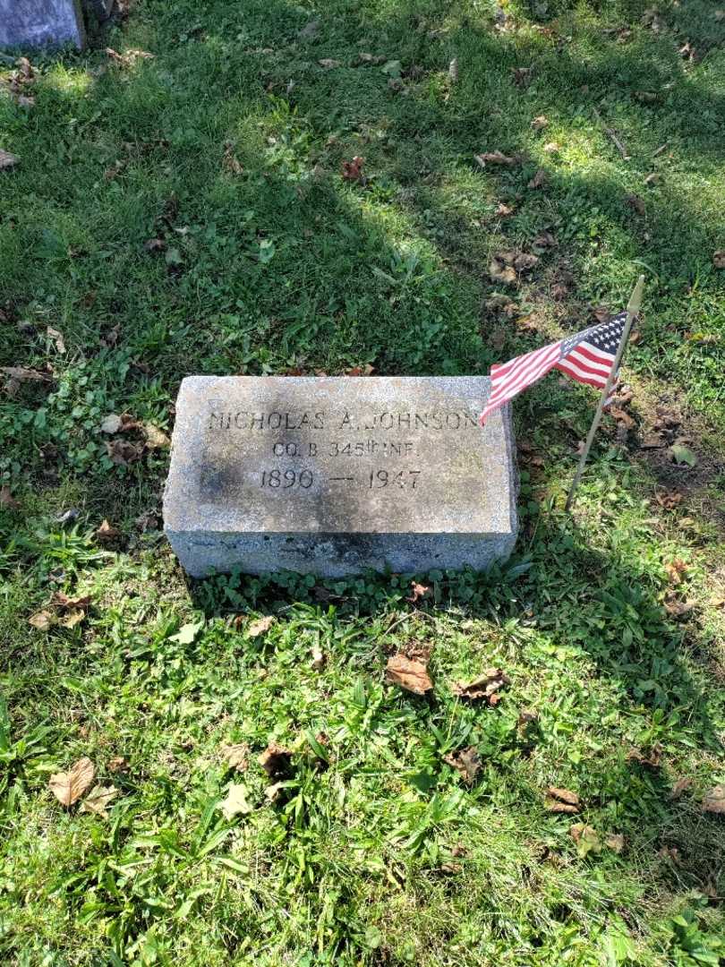 Nicholas A. Johnson's grave. Photo 2