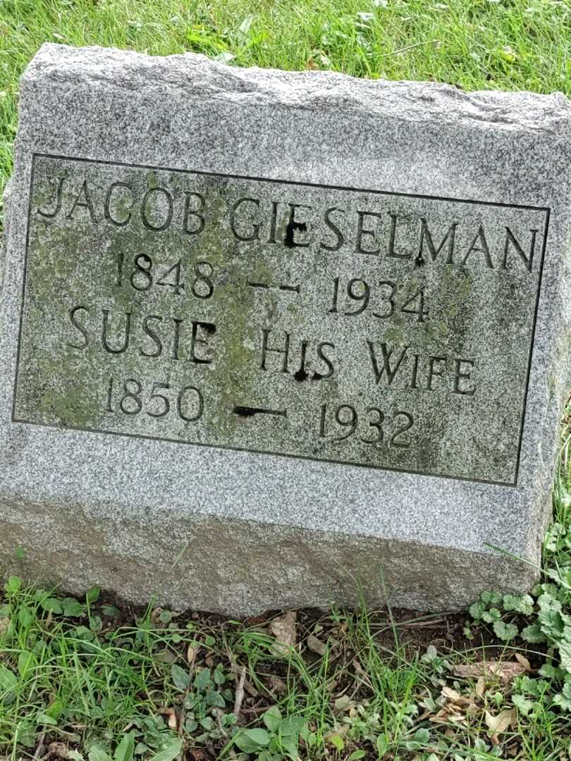 Susie Gieselman's grave. Photo 3