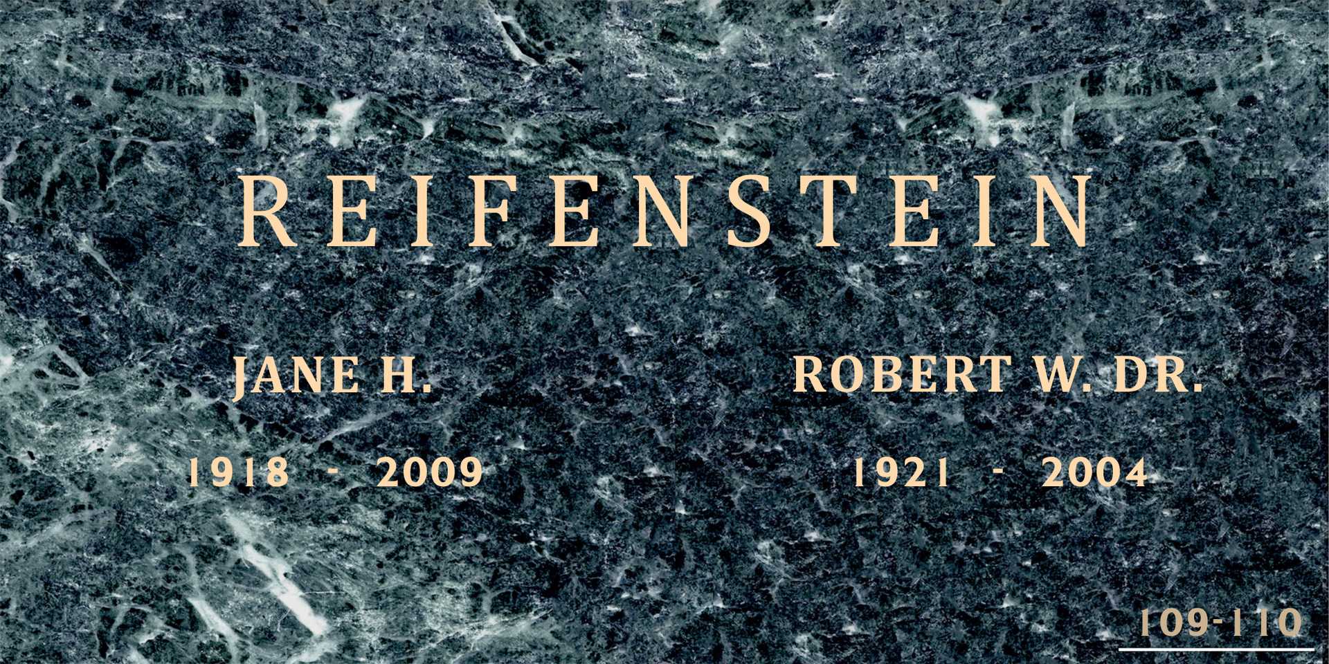 Doctor Robert W. Reifenstein's grave