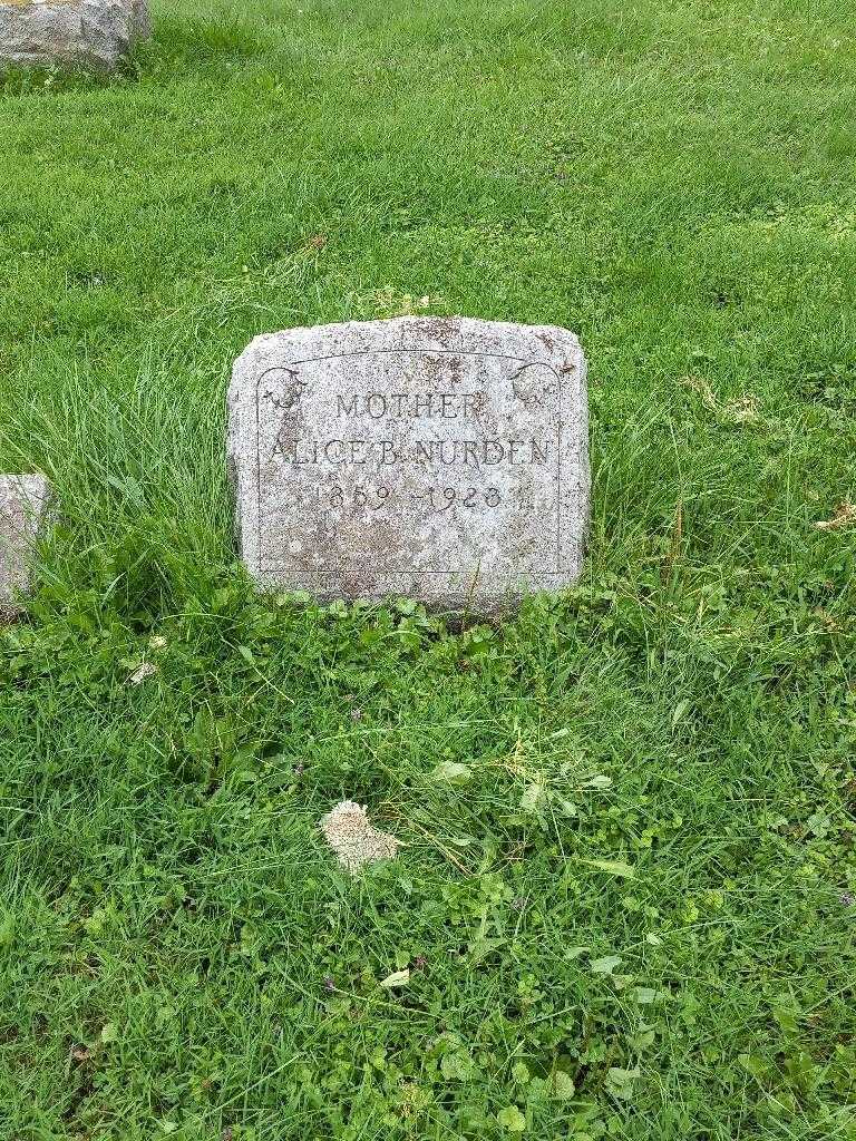 Alice B. Nurden's grave. Photo 2