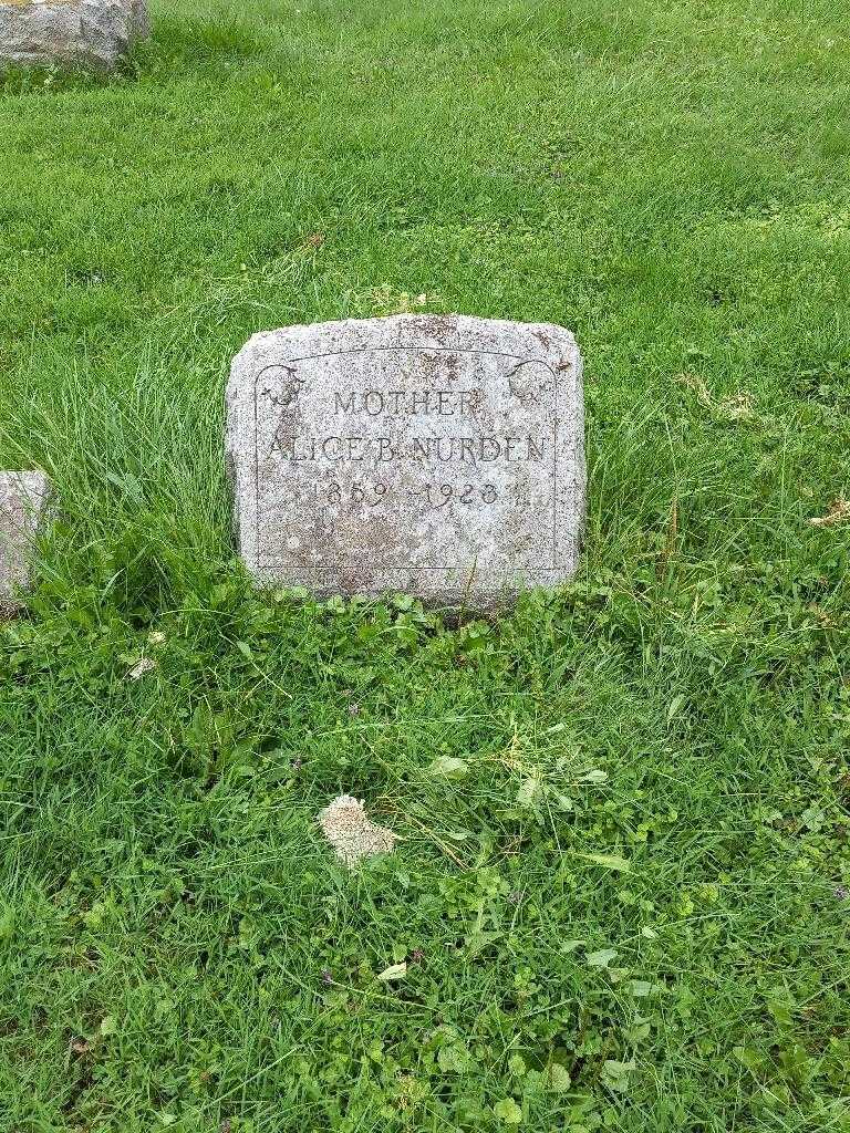 Alice B. Nurden's grave. Photo 2