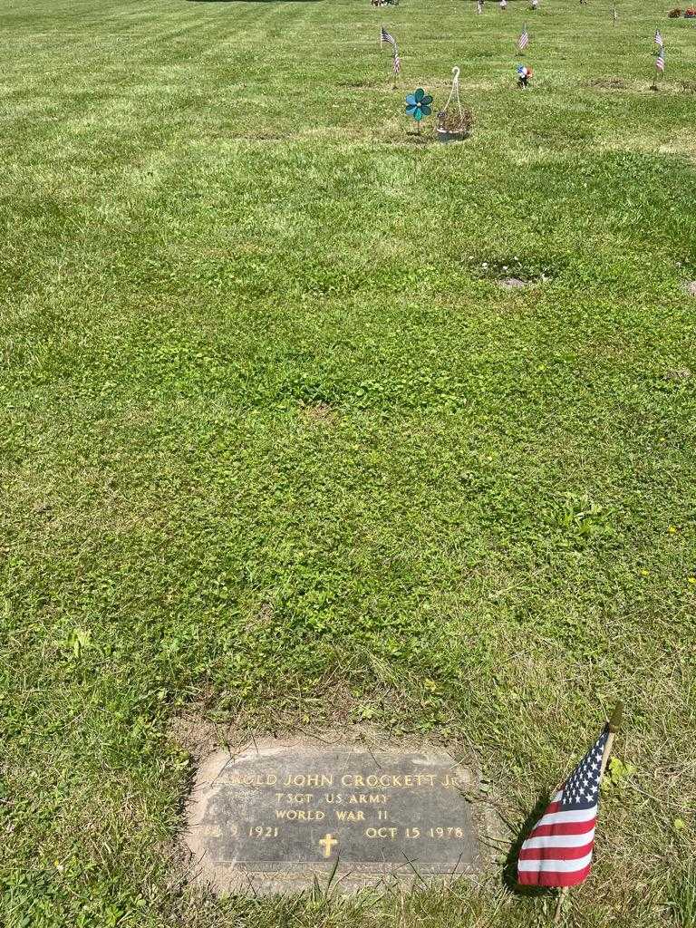 Harold John Crockett Junior's grave. Photo 2