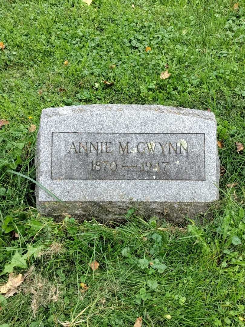 Annie M. Gwynn's grave. Photo 2