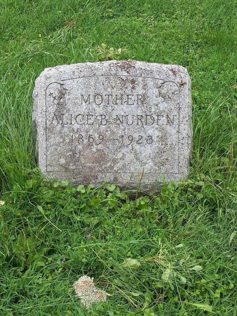 Alice B. Nurden's grave. Photo 3