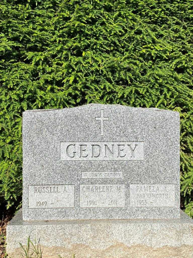 Charlene M. Gedney's grave. Photo 1