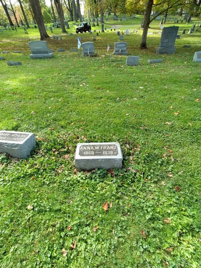 Anna M. Franz's grave. Photo 1