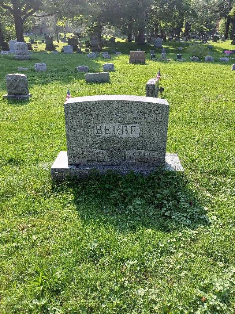 Cecil E. Beebe's grave. Photo 1