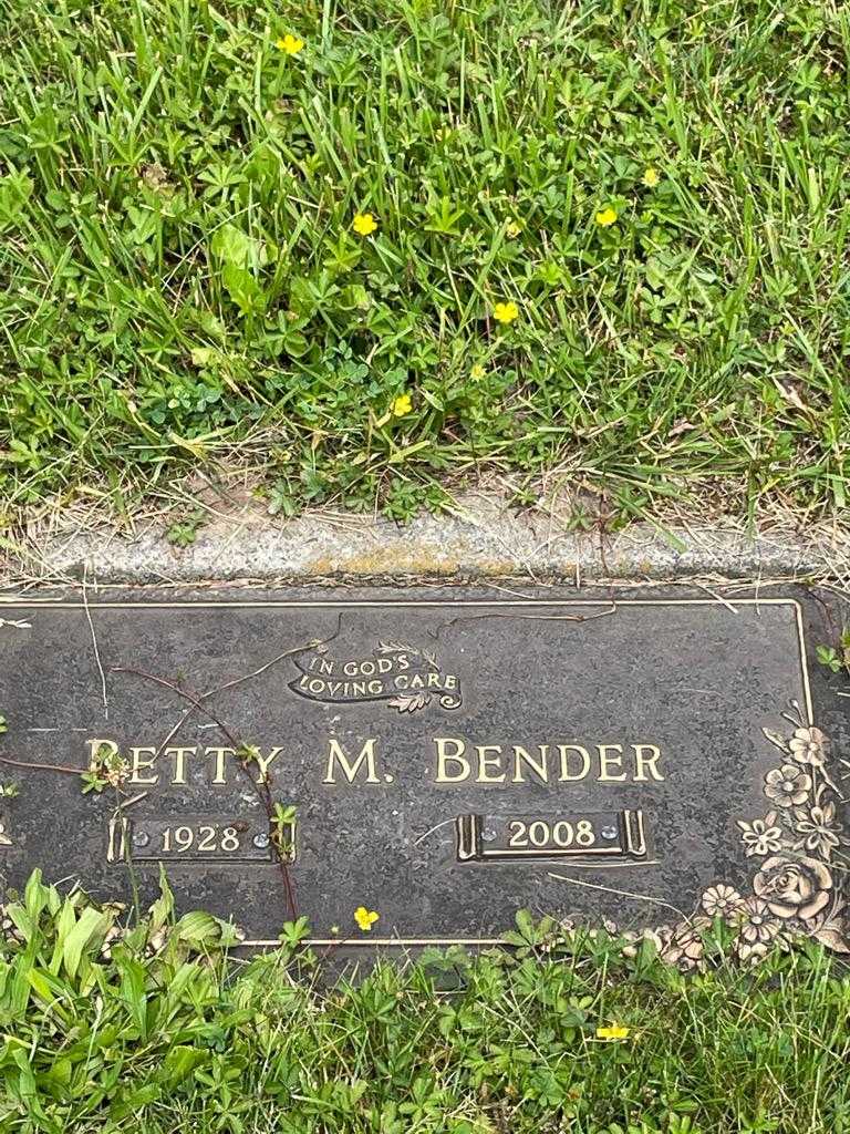 Betty M. Bender's grave. Photo 3