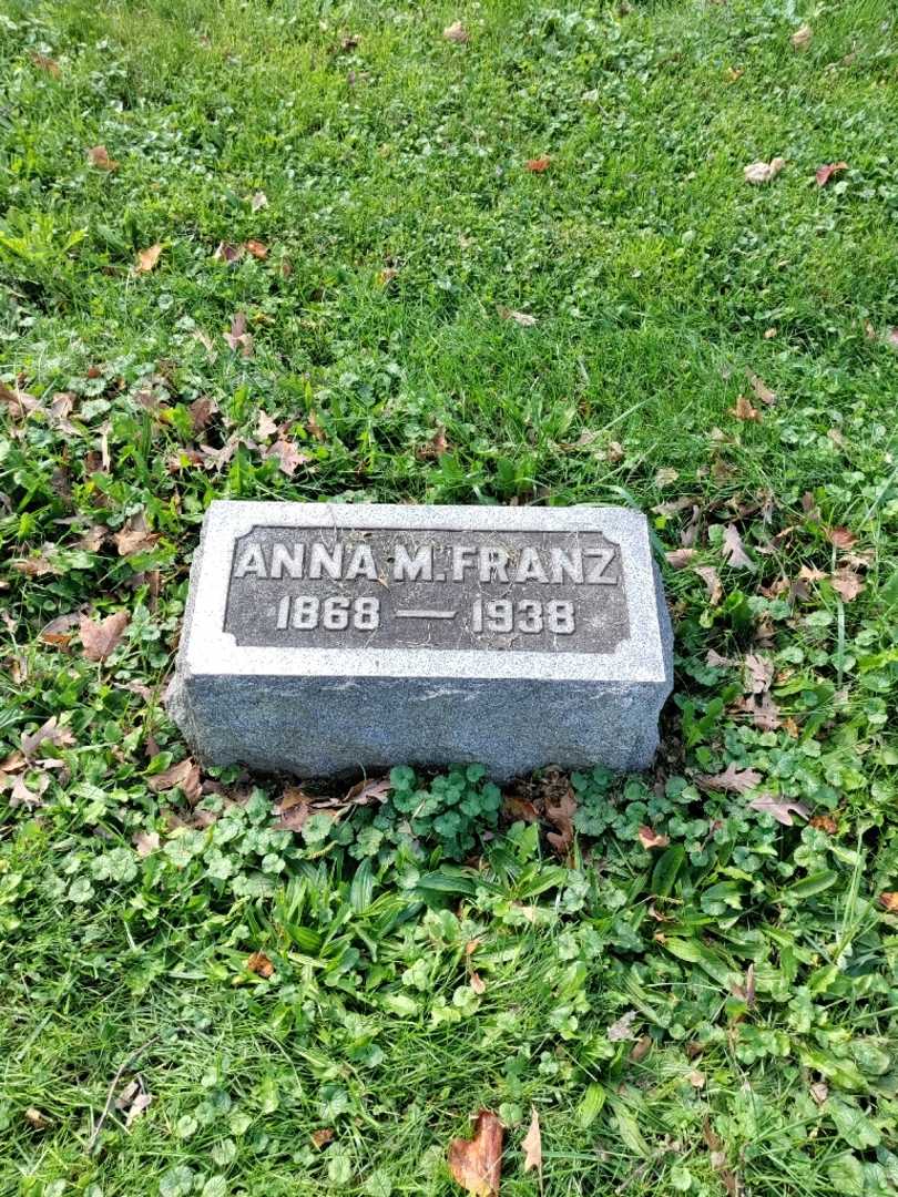 Anna M. Franz's grave. Photo 2