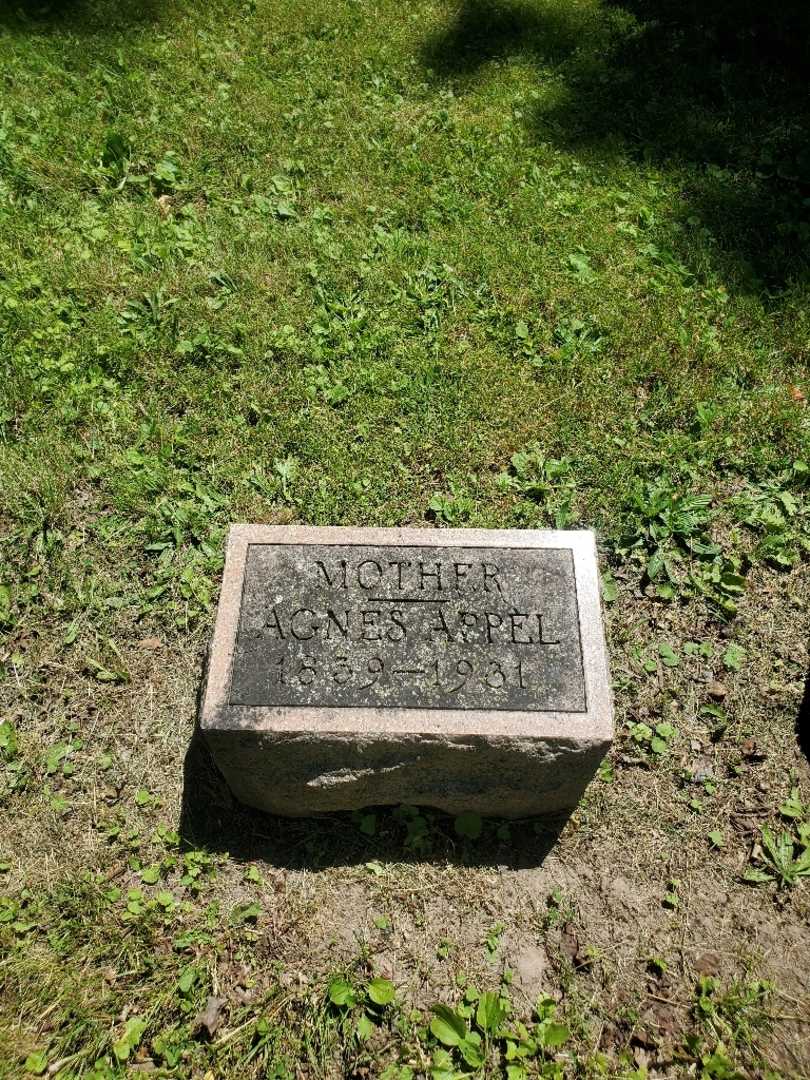 Agnes Appel's grave. Photo 2