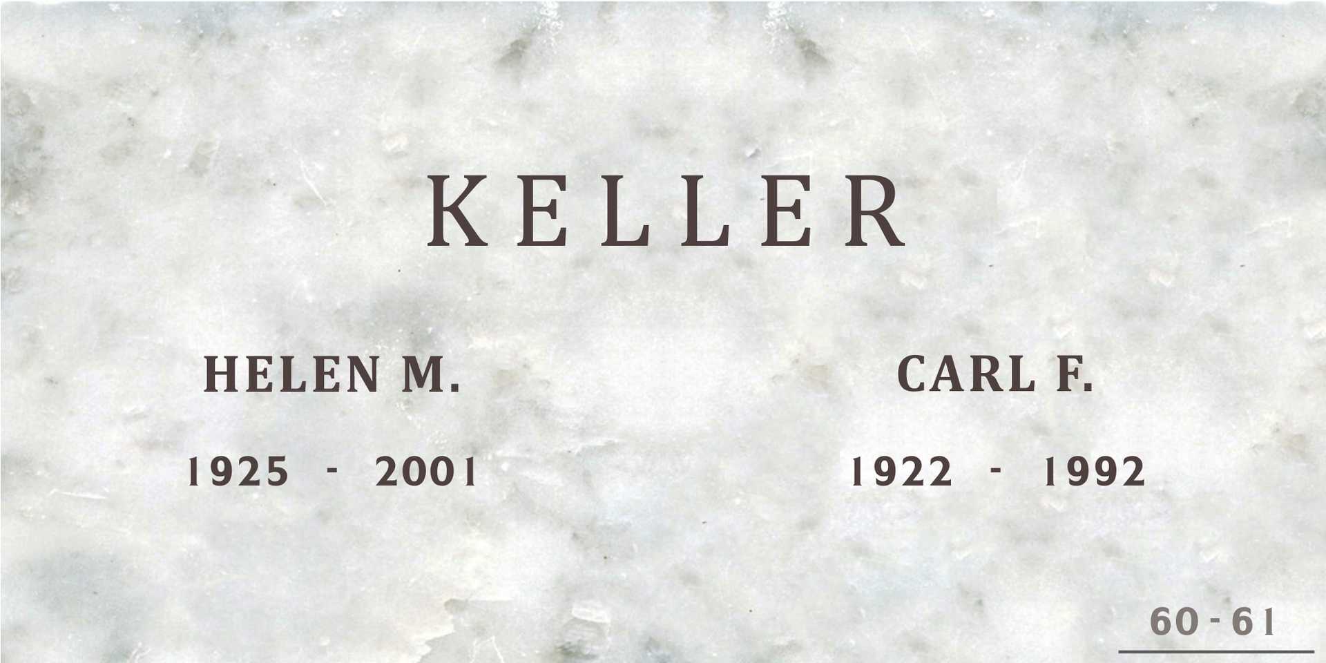 Helen M. Keller's grave