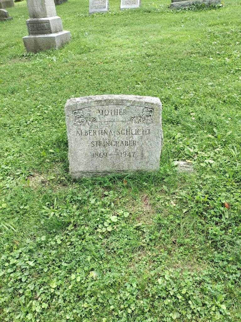 Albertina Schlicht Steingraber's grave. Photo 3