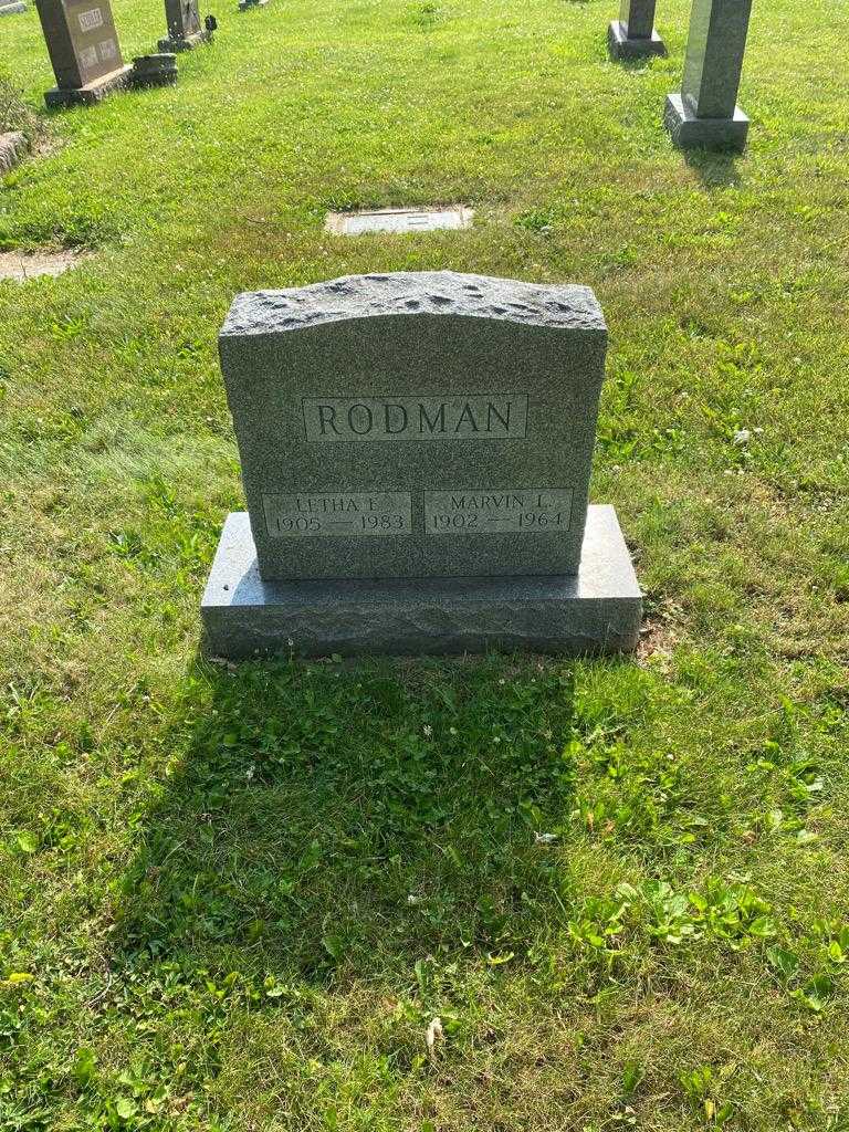 Letha E. Rodman's grave. Photo 2
