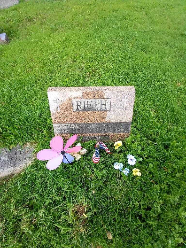 Catherine T. Rieth's grave. Photo 3