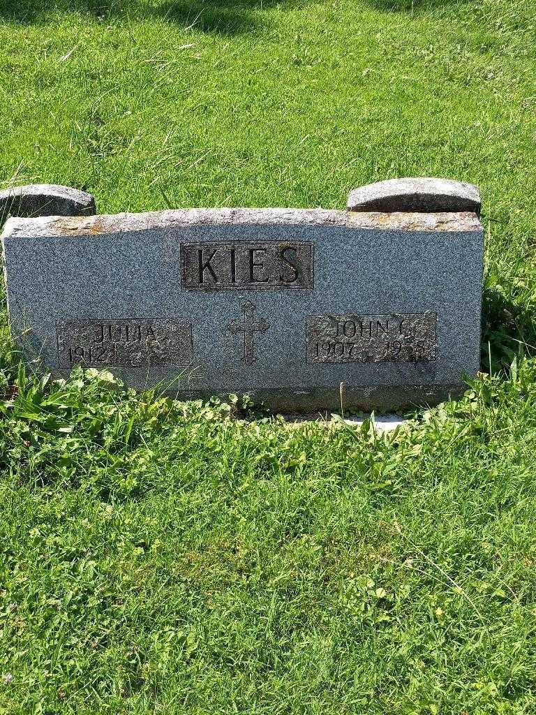 John George Kies Junior's grave. Photo 2