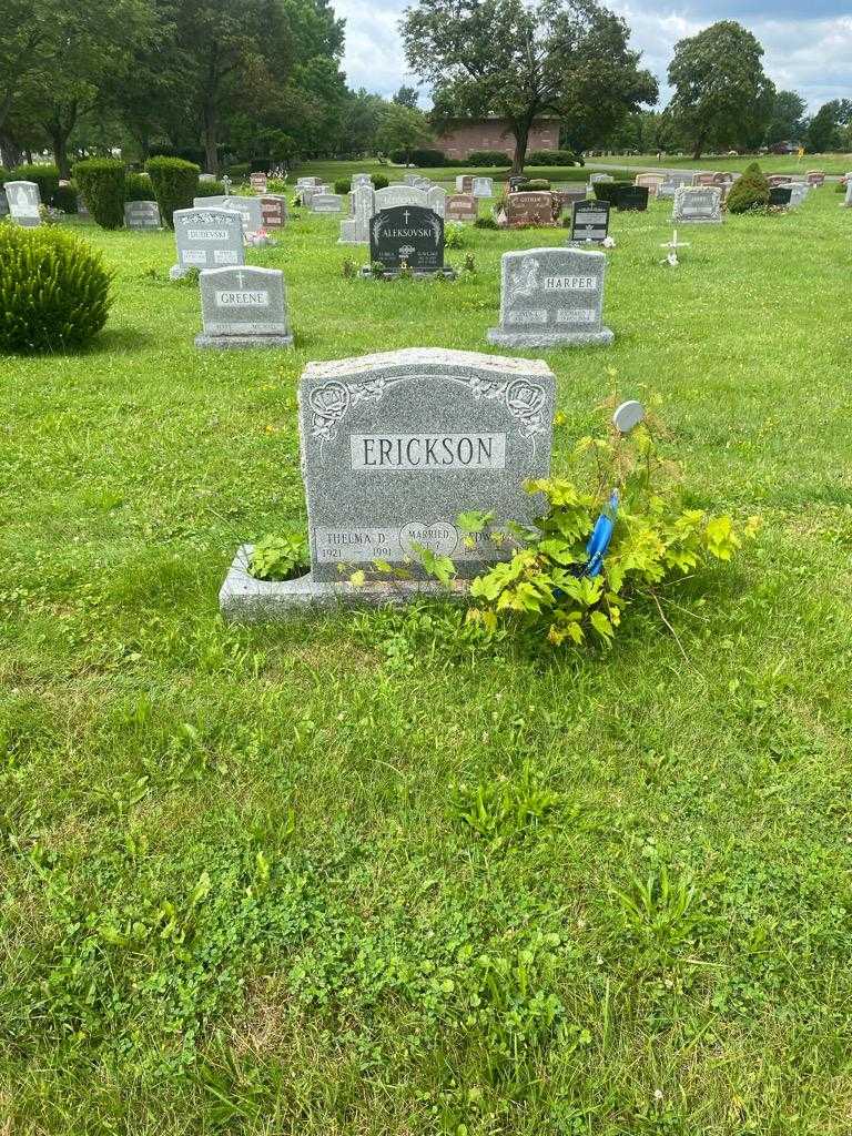 Edward C. Erickson's grave. Photo 1