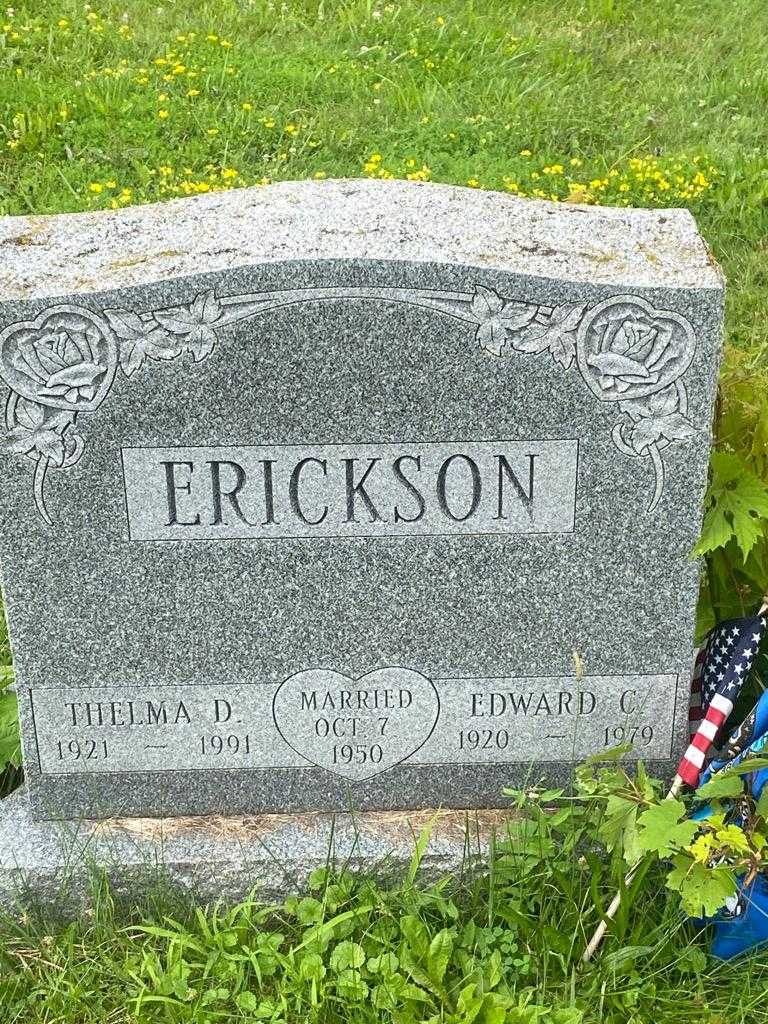 Edward C. Erickson's grave. Photo 2